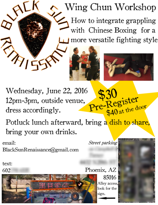 Wing Chun MMA Black Sun Boxing Phoenix